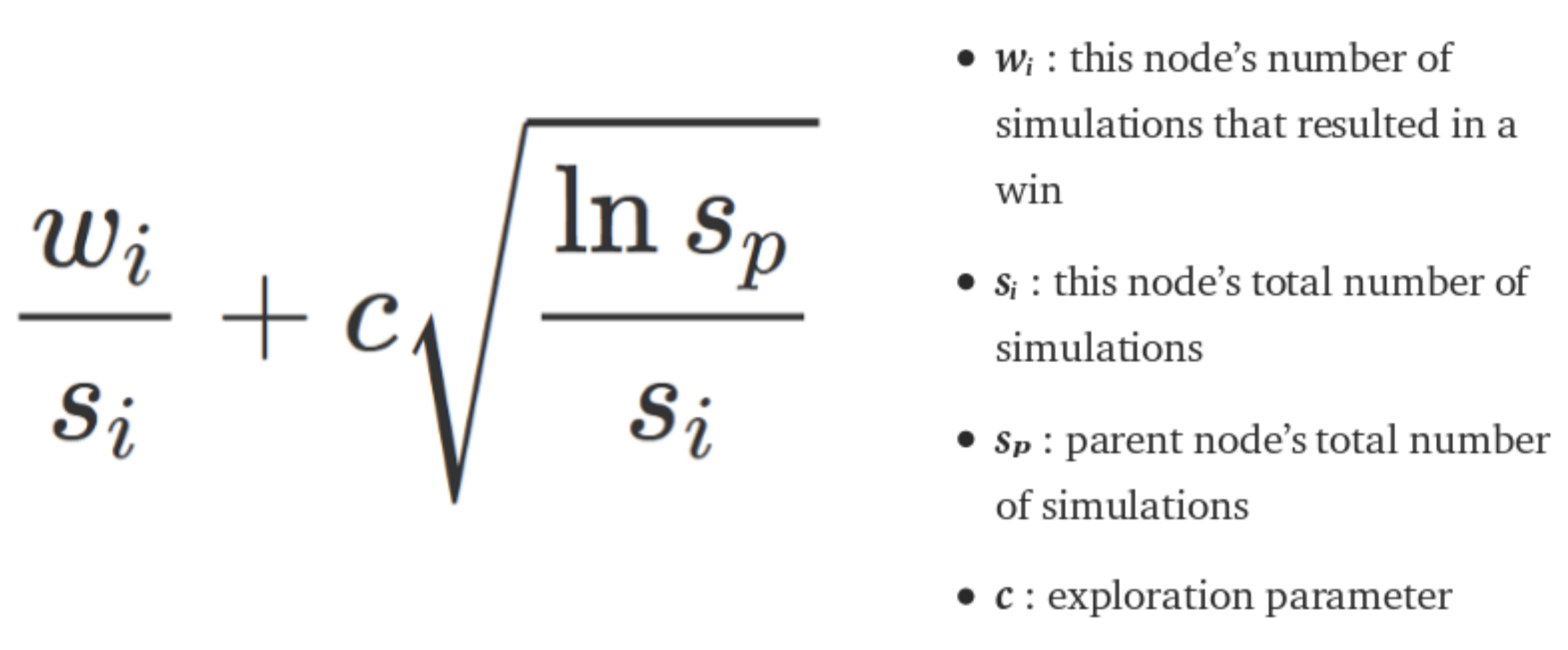 UCB formula diagram